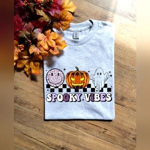Cute spooky vibes popular fall halloween pumpkins tee